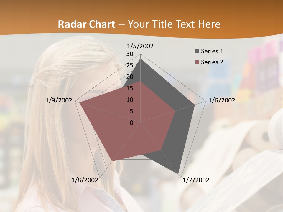 A Woman Reading A Piece Of Paper In A Store PowerPoint Template