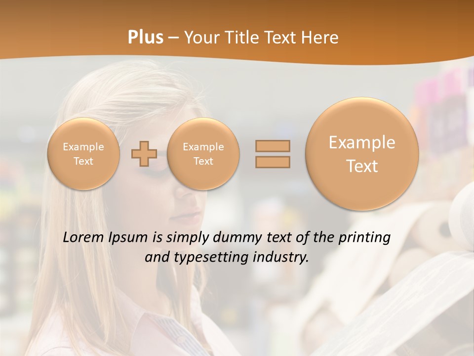 A Woman Reading A Piece Of Paper In A Store PowerPoint Template