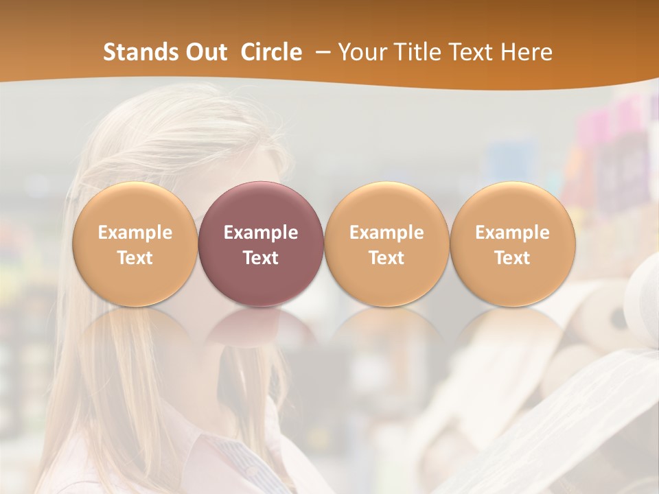 A Woman Reading A Piece Of Paper In A Store PowerPoint Template