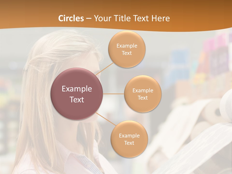 A Woman Reading A Piece Of Paper In A Store PowerPoint Template
