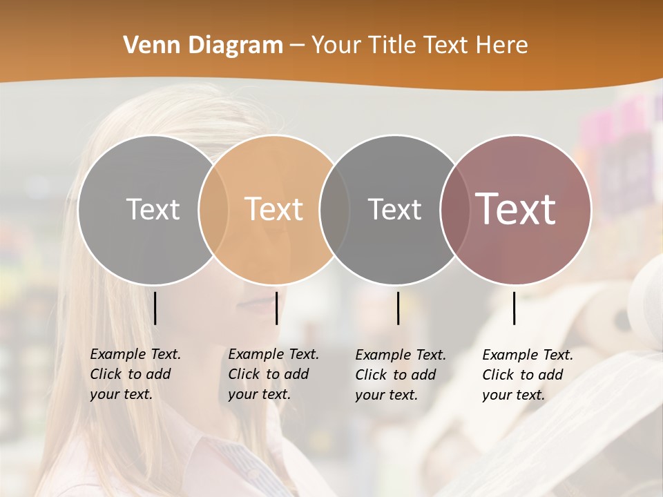 A Woman Reading A Piece Of Paper In A Store PowerPoint Template
