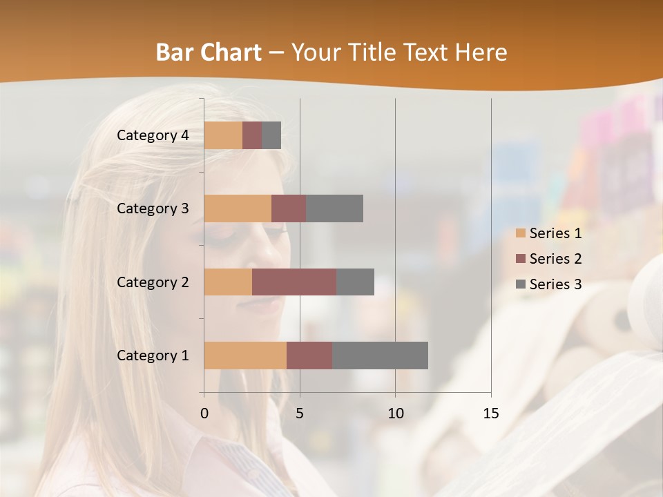 A Woman Reading A Piece Of Paper In A Store PowerPoint Template