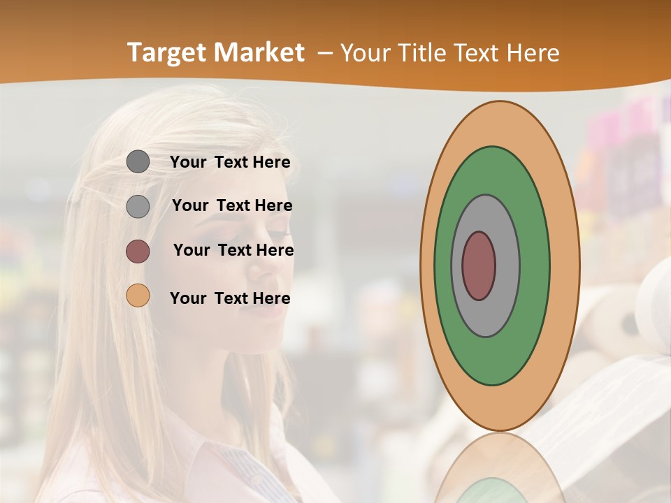 A Woman Reading A Piece Of Paper In A Store PowerPoint Template