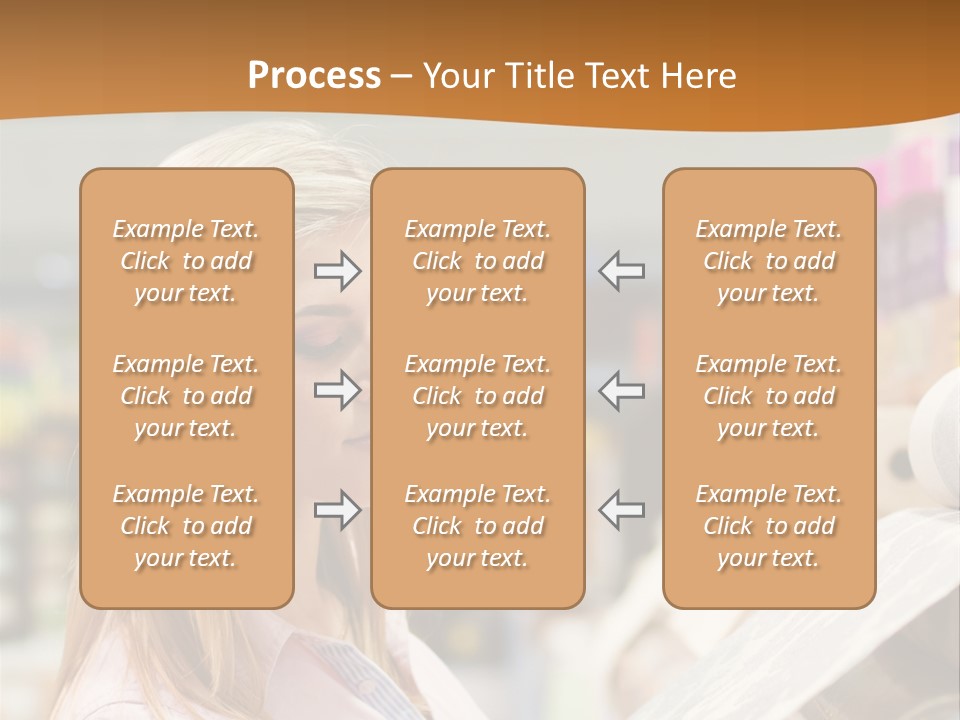 A Woman Reading A Piece Of Paper In A Store PowerPoint Template