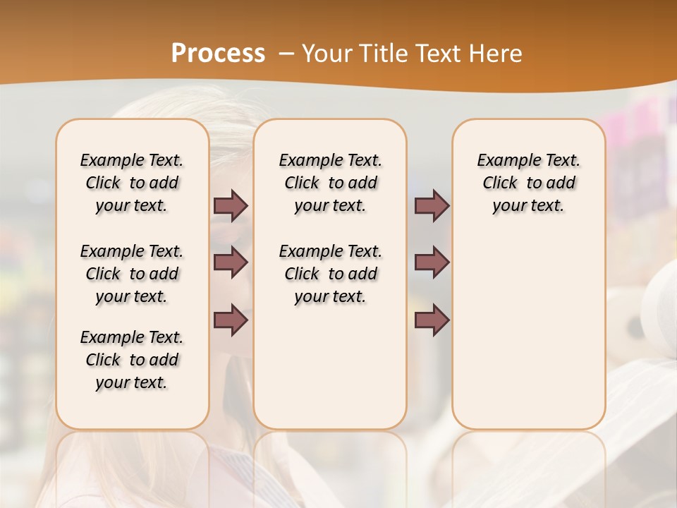 A Woman Reading A Piece Of Paper In A Store PowerPoint Template
