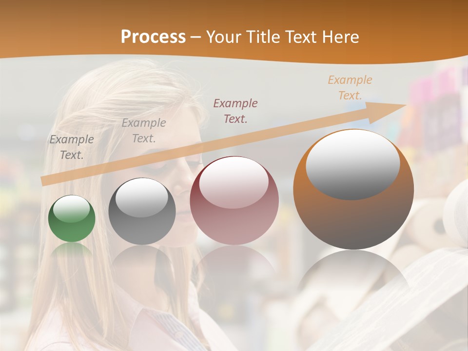A Woman Reading A Piece Of Paper In A Store PowerPoint Template