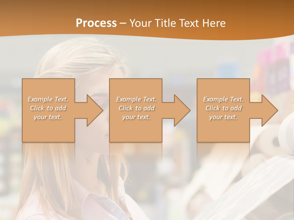 A Woman Reading A Piece Of Paper In A Store PowerPoint Template
