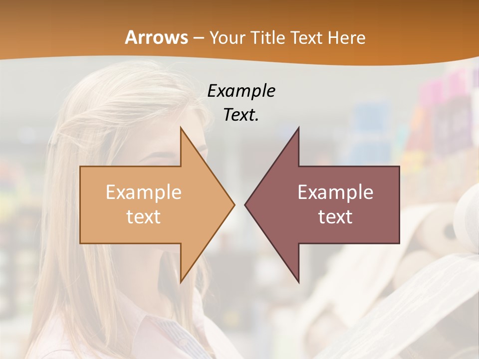 A Woman Reading A Piece Of Paper In A Store PowerPoint Template