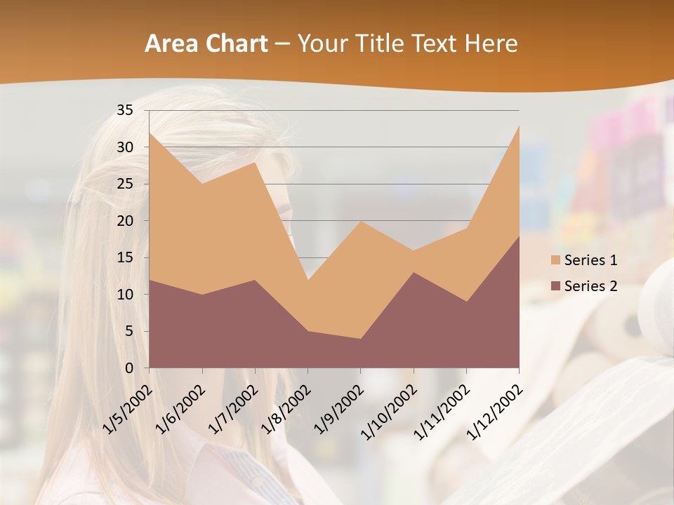 A Woman Reading A Piece Of Paper In A Store PowerPoint Template