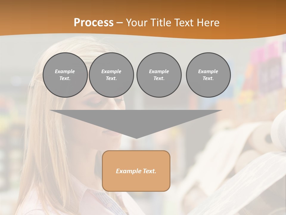 A Woman Reading A Piece Of Paper In A Store PowerPoint Template