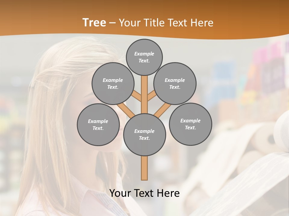 A Woman Reading A Piece Of Paper In A Store PowerPoint Template
