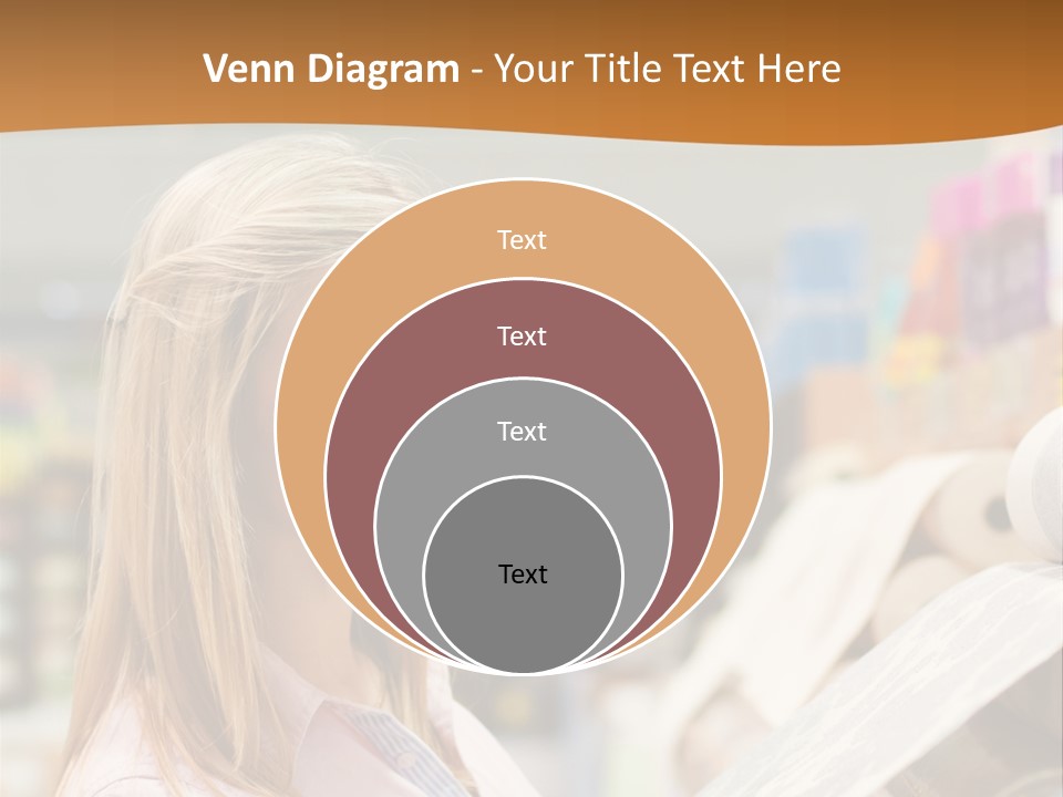 A Woman Reading A Piece Of Paper In A Store PowerPoint Template