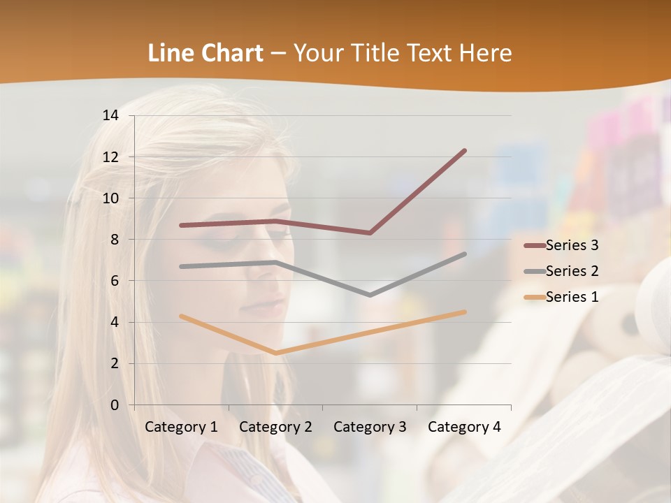 A Woman Reading A Piece Of Paper In A Store PowerPoint Template