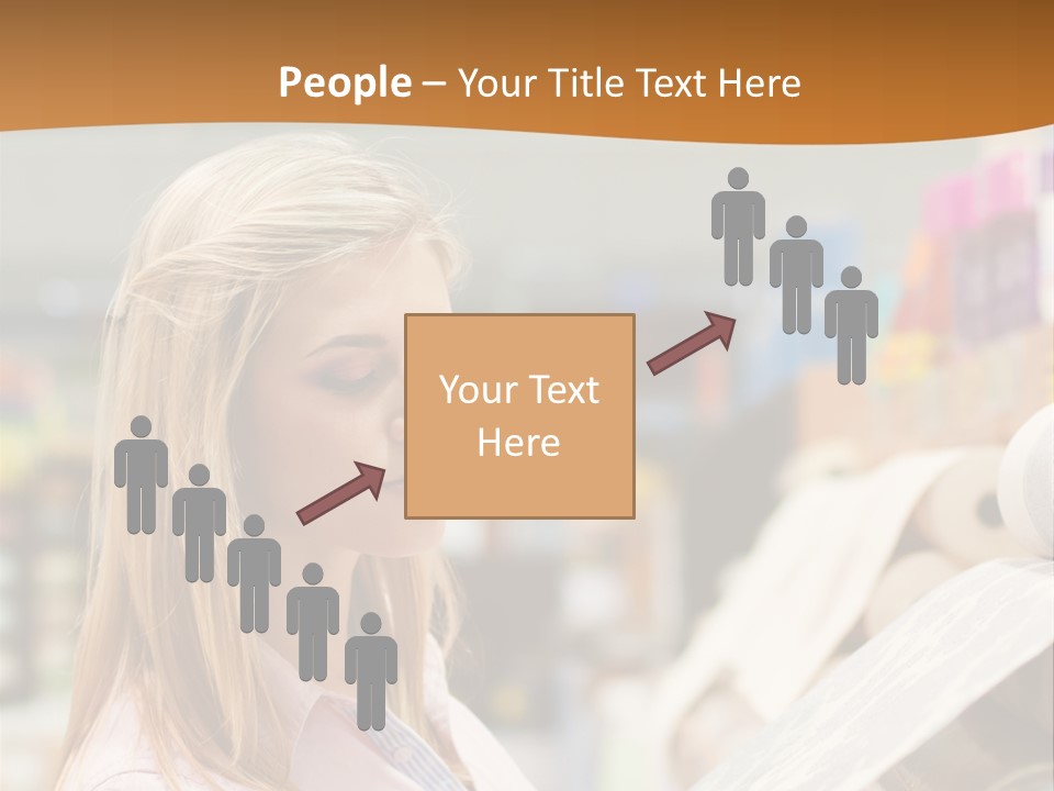 A Woman Reading A Piece Of Paper In A Store PowerPoint Template