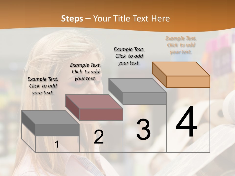 A Woman Reading A Piece Of Paper In A Store PowerPoint Template
