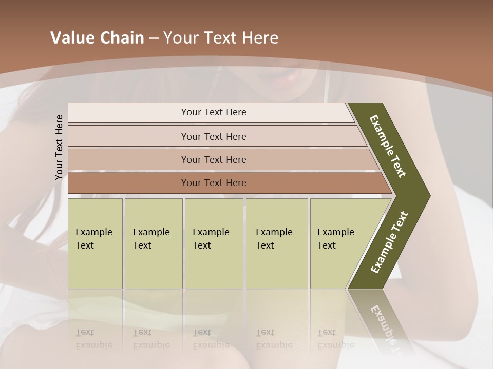 A Woman Sitting On A Bed With Her Stomach Exposed PowerPoint Template