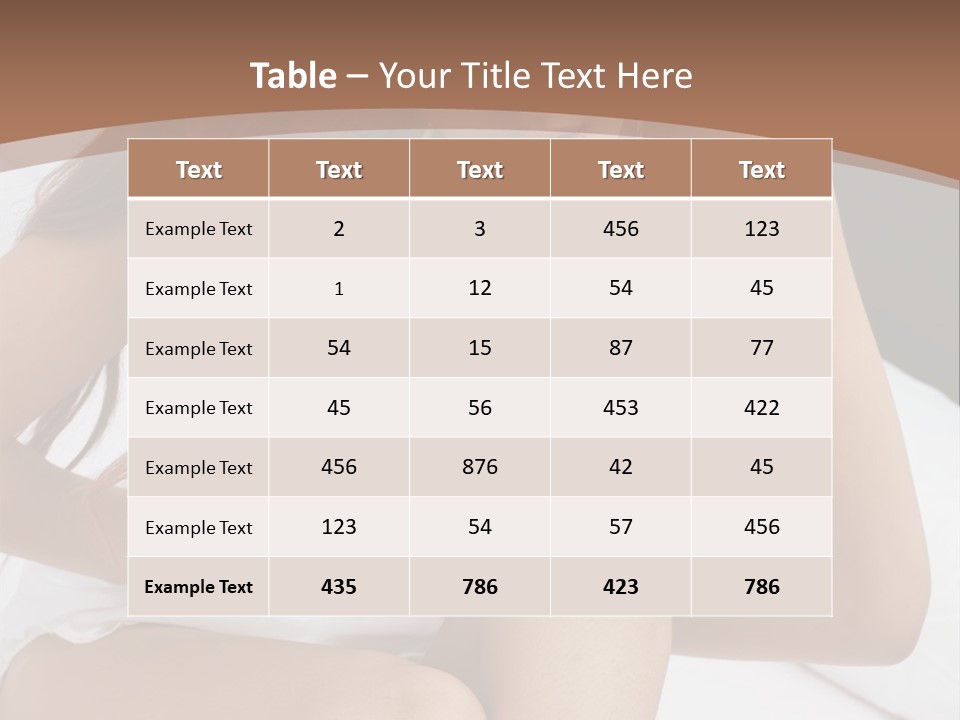 A Woman Sitting On A Bed With Her Stomach Exposed PowerPoint Template