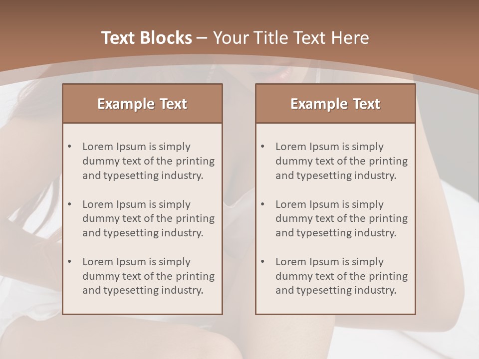 A Woman Sitting On A Bed With Her Stomach Exposed PowerPoint Template