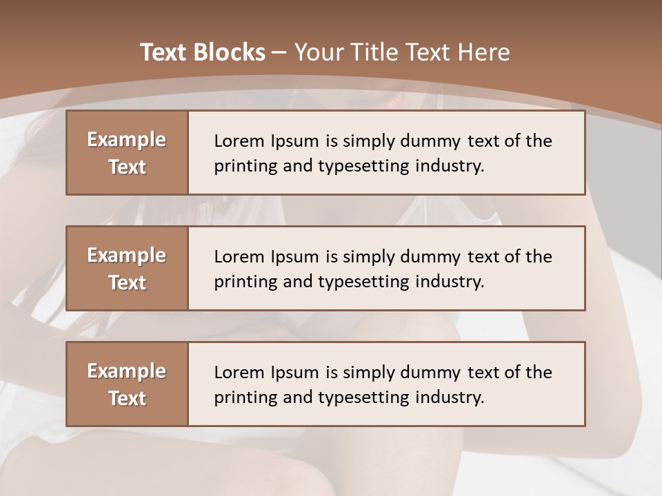A Woman Sitting On A Bed With Her Stomach Exposed PowerPoint Template