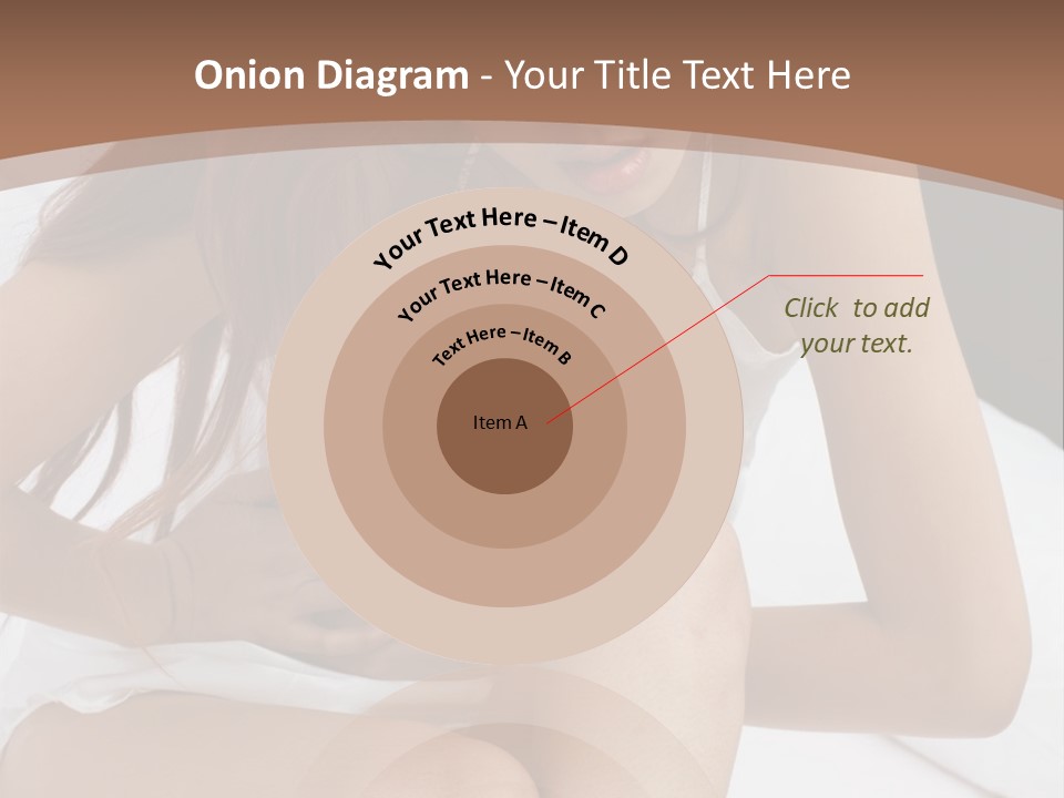 A Woman Sitting On A Bed With Her Stomach Exposed PowerPoint Template