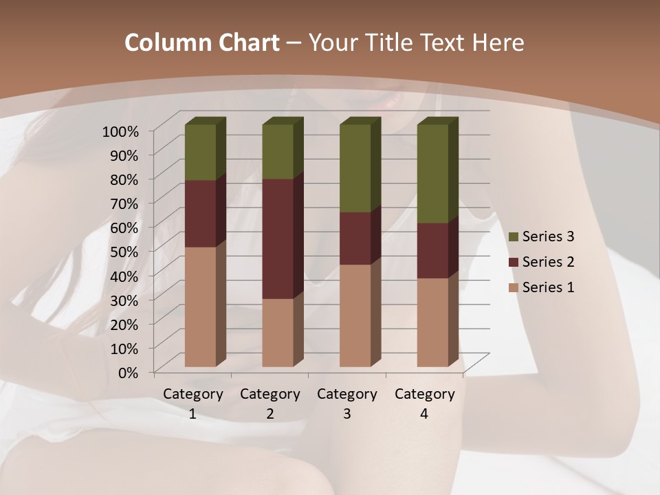A Woman Sitting On A Bed With Her Stomach Exposed PowerPoint Template
