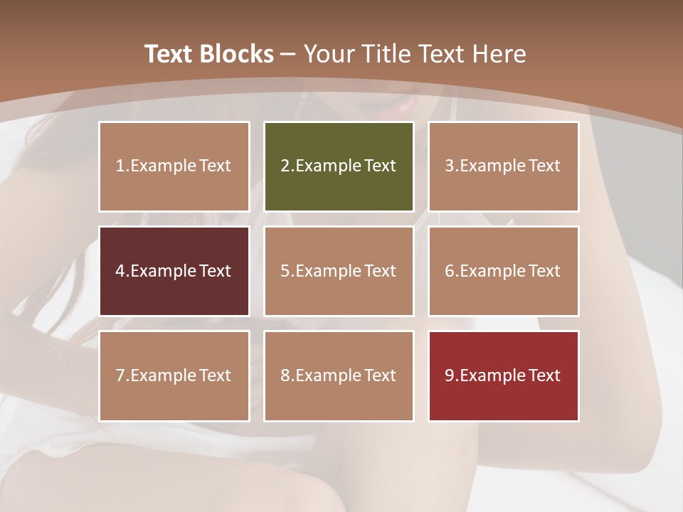 A Woman Sitting On A Bed With Her Stomach Exposed PowerPoint Template
