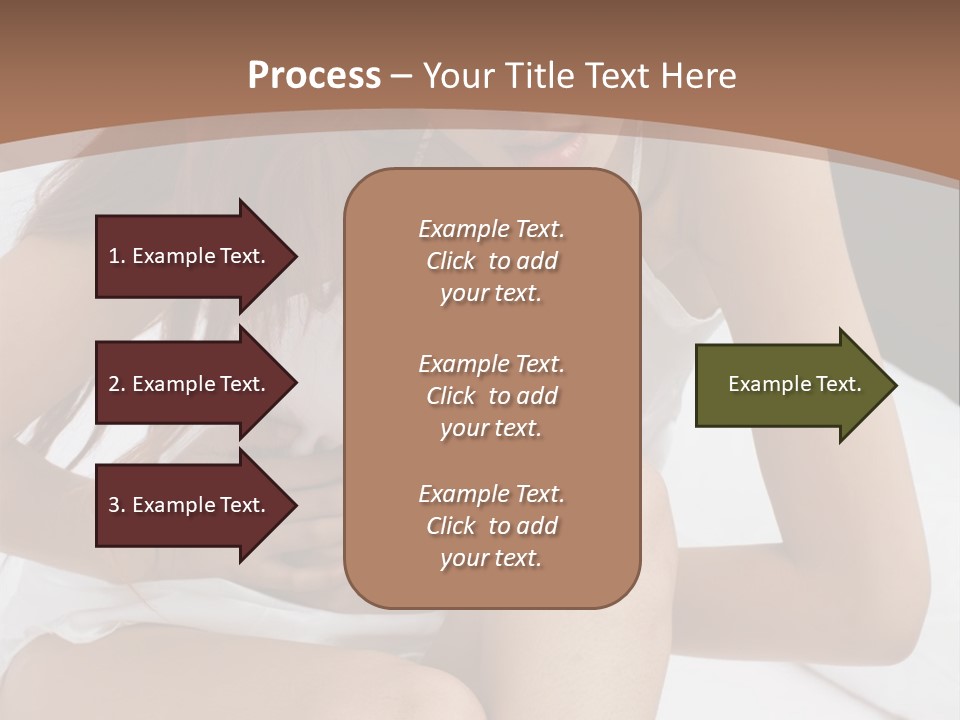 A Woman Sitting On A Bed With Her Stomach Exposed PowerPoint Template
