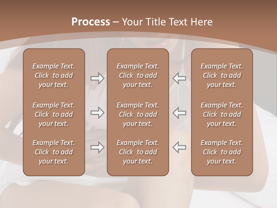 A Woman Sitting On A Bed With Her Stomach Exposed PowerPoint Template