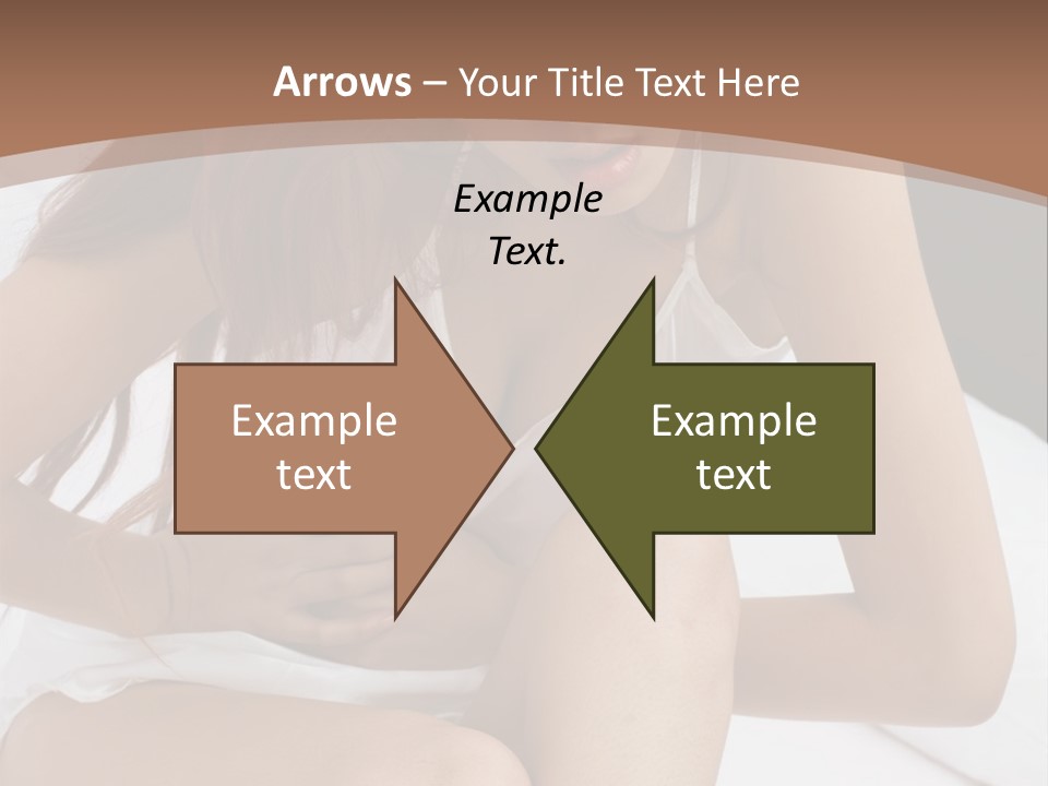 A Woman Sitting On A Bed With Her Stomach Exposed PowerPoint Template