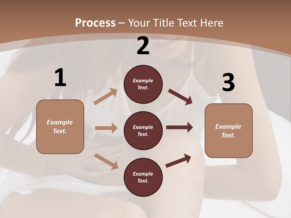 A Woman Sitting On A Bed With Her Stomach Exposed PowerPoint Template