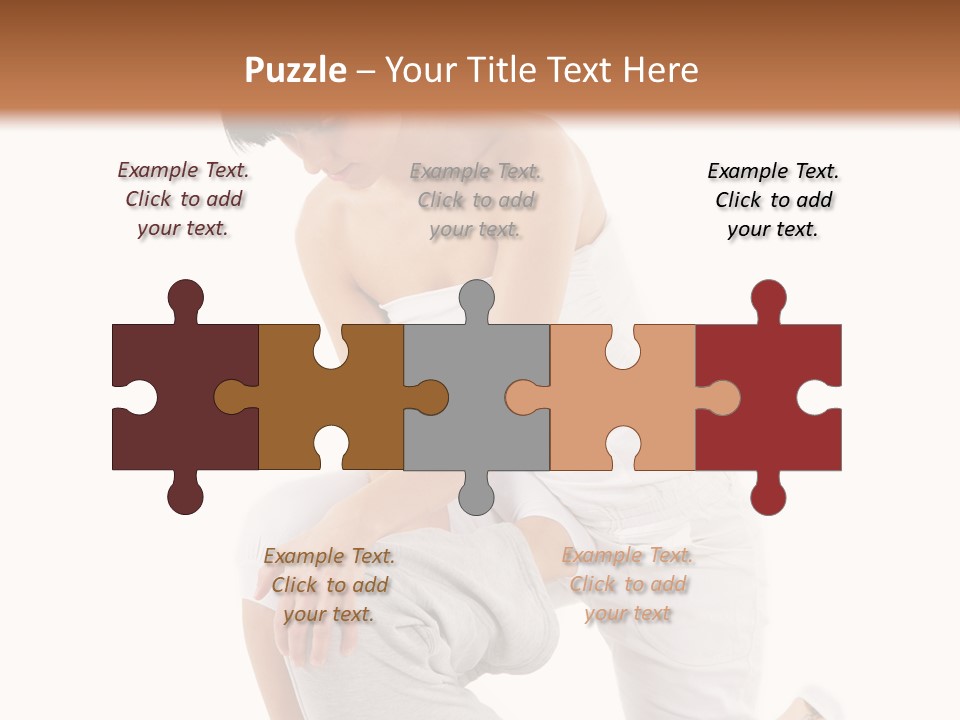 A Woman Getting A Massage From A Man On A Bed PowerPoint Template