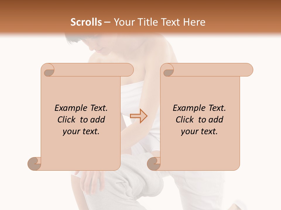 A Woman Getting A Massage From A Man On A Bed PowerPoint Template