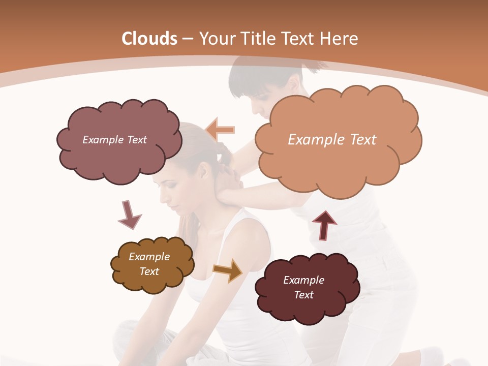 Two Women Sitting On A Bed With A White Background PowerPoint Template