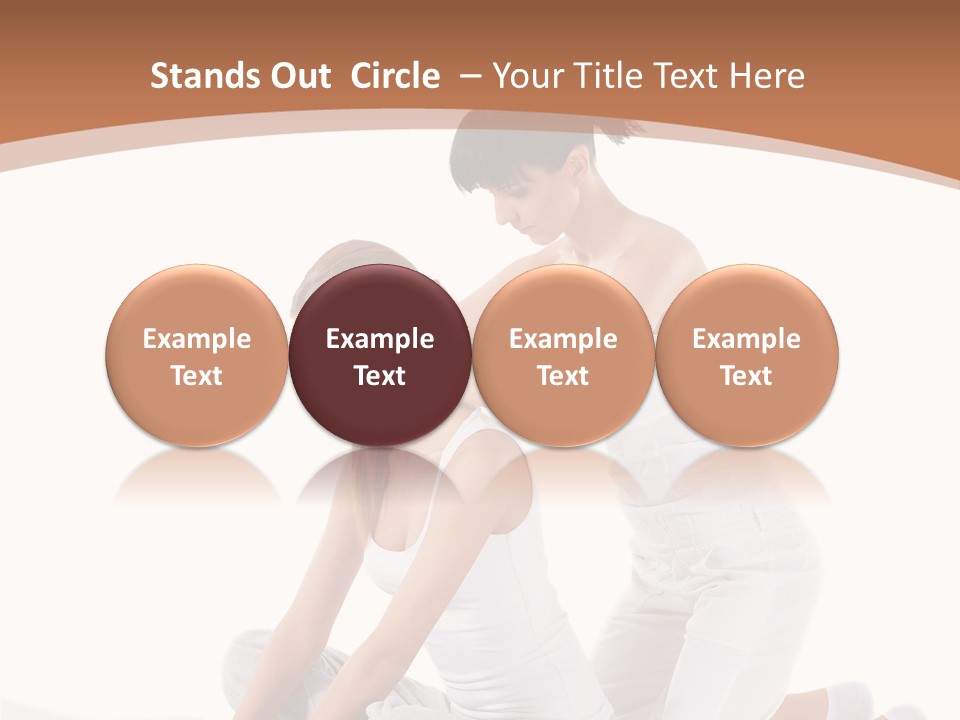Two Women Sitting On A Bed With A White Background PowerPoint Template