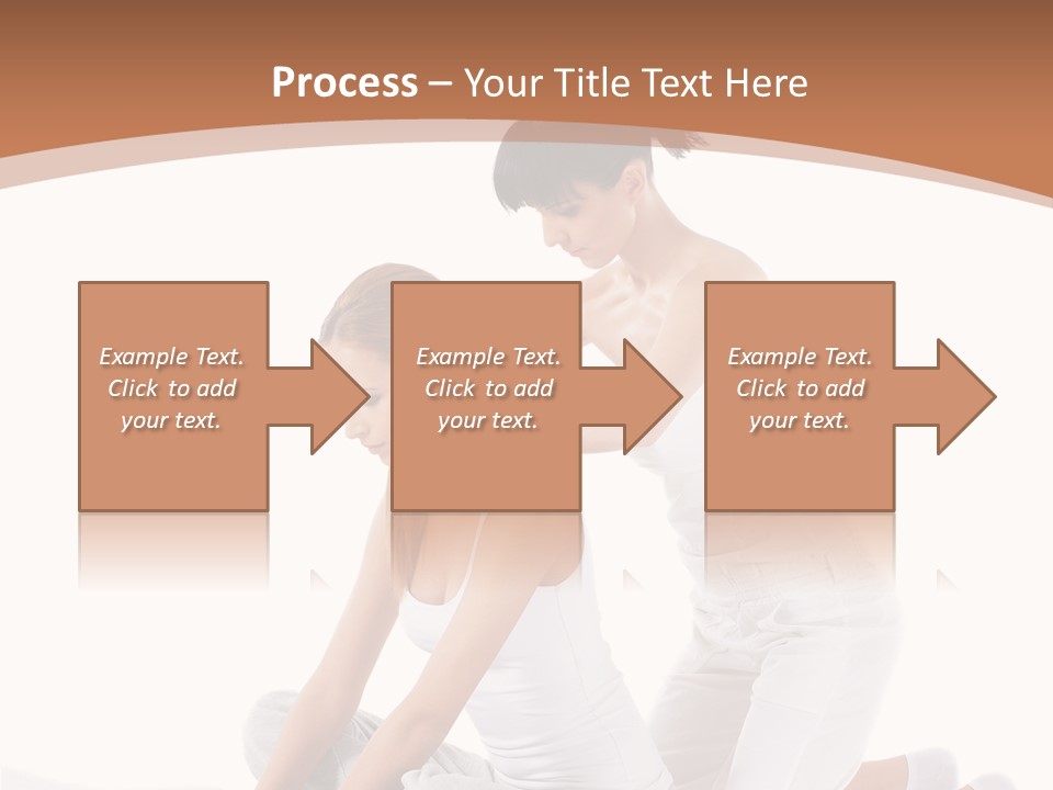 Two Women Sitting On A Bed With A White Background PowerPoint Template