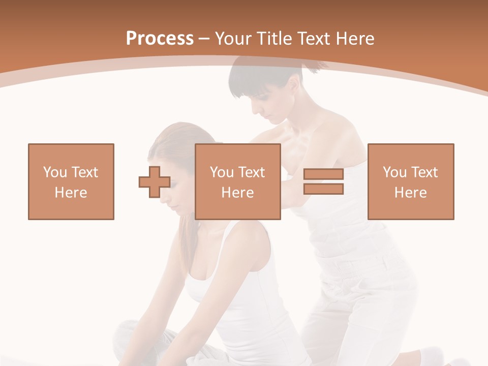 Two Women Sitting On A Bed With A White Background PowerPoint Template