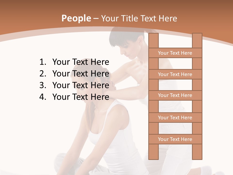 Two Women Sitting On A Bed With A White Background PowerPoint Template