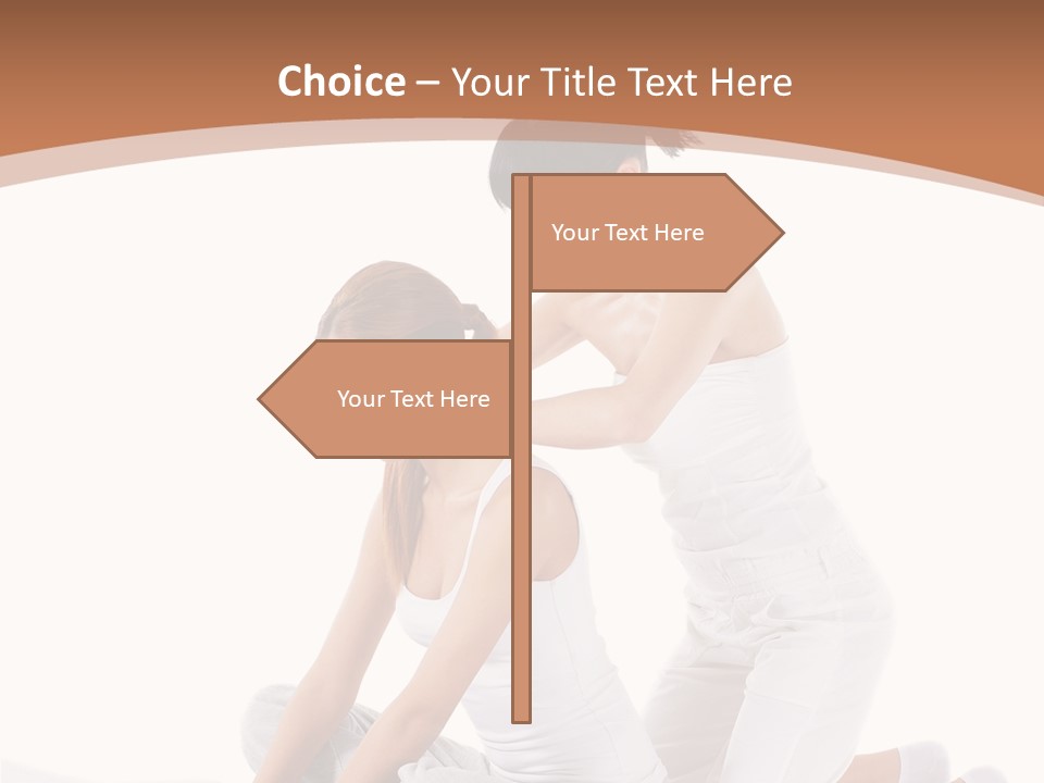 Two Women Sitting On A Bed With A White Background PowerPoint Template