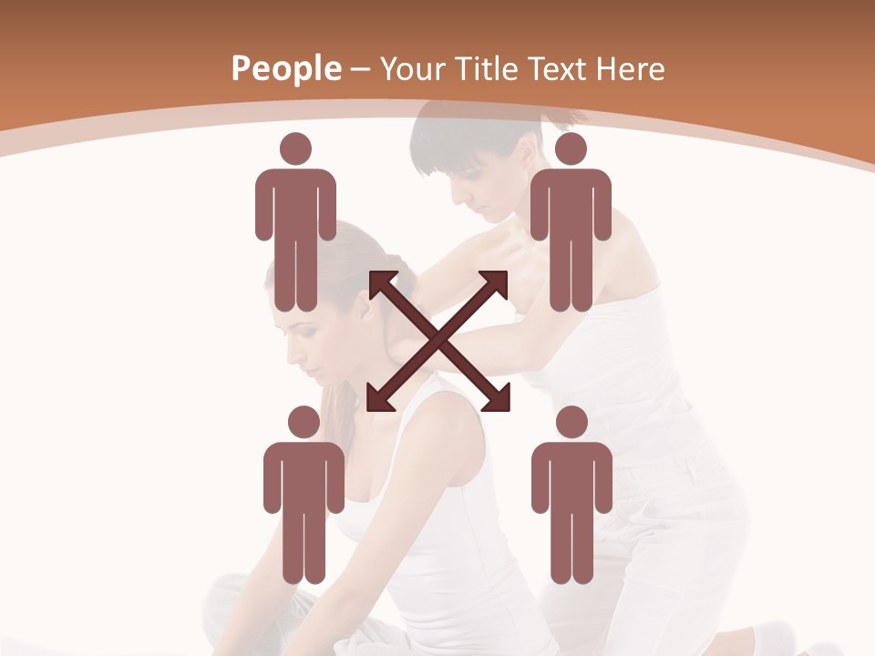 Two Women Sitting On A Bed With A White Background PowerPoint Template