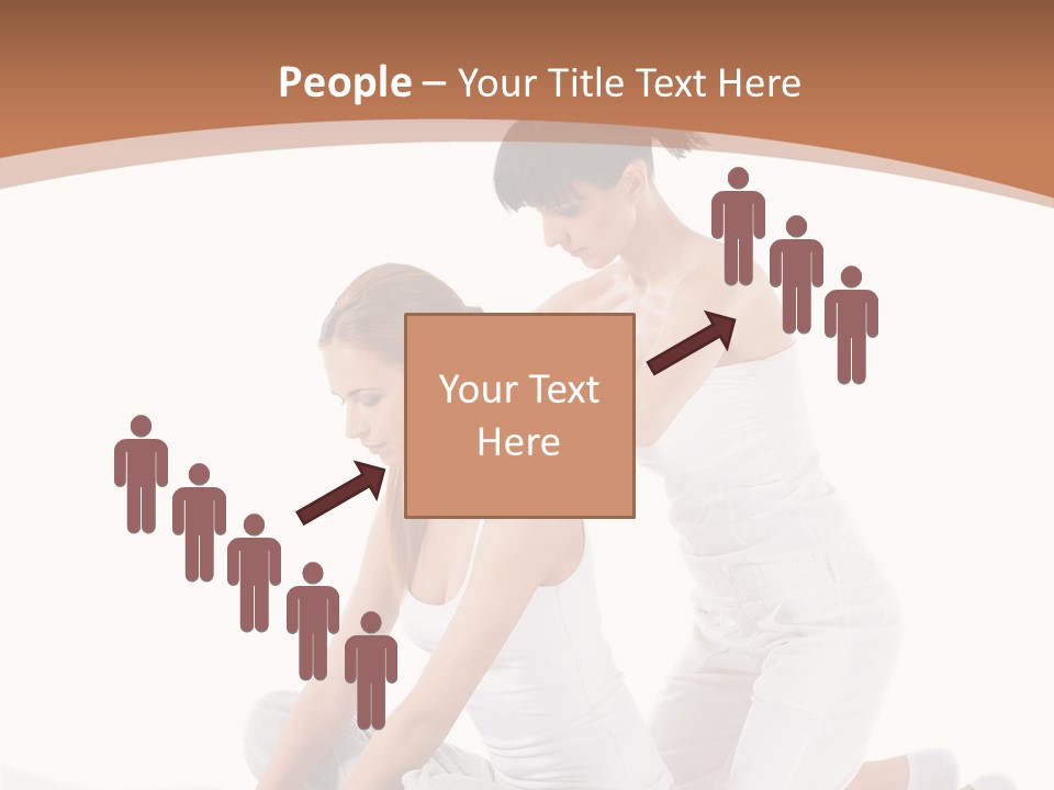 Two Women Sitting On A Bed With A White Background PowerPoint Template
