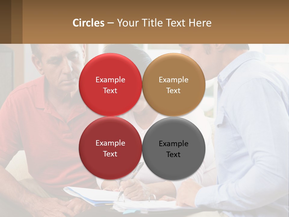 A Man And A Woman Looking At A Piece Of Paper PowerPoint Template