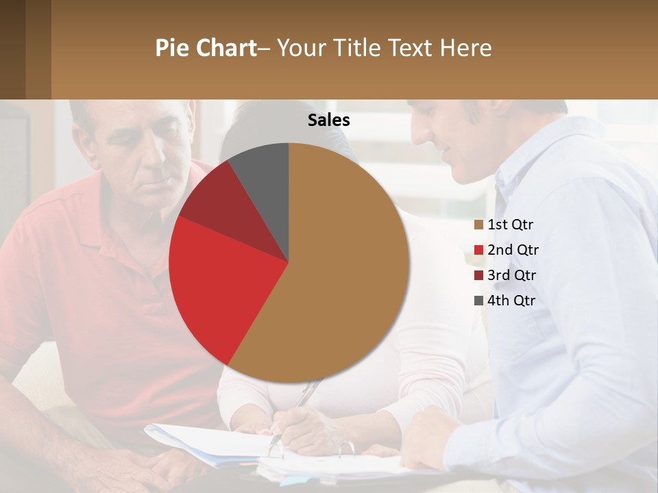 A Man And A Woman Looking At A Piece Of Paper PowerPoint Template