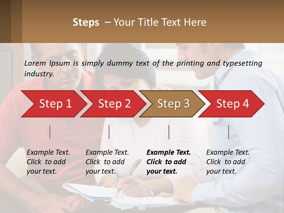 A Man And A Woman Looking At A Piece Of Paper PowerPoint Template