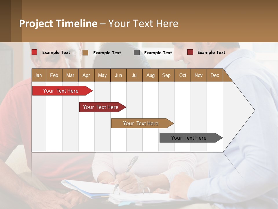 A Man And A Woman Looking At A Piece Of Paper PowerPoint Template