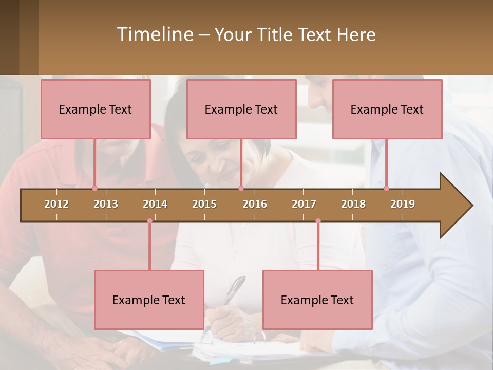 A Man And A Woman Looking At A Piece Of Paper PowerPoint Template