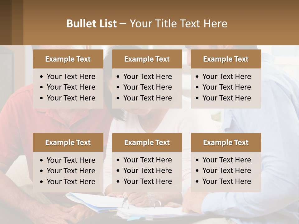 A Man And A Woman Looking At A Piece Of Paper PowerPoint Template