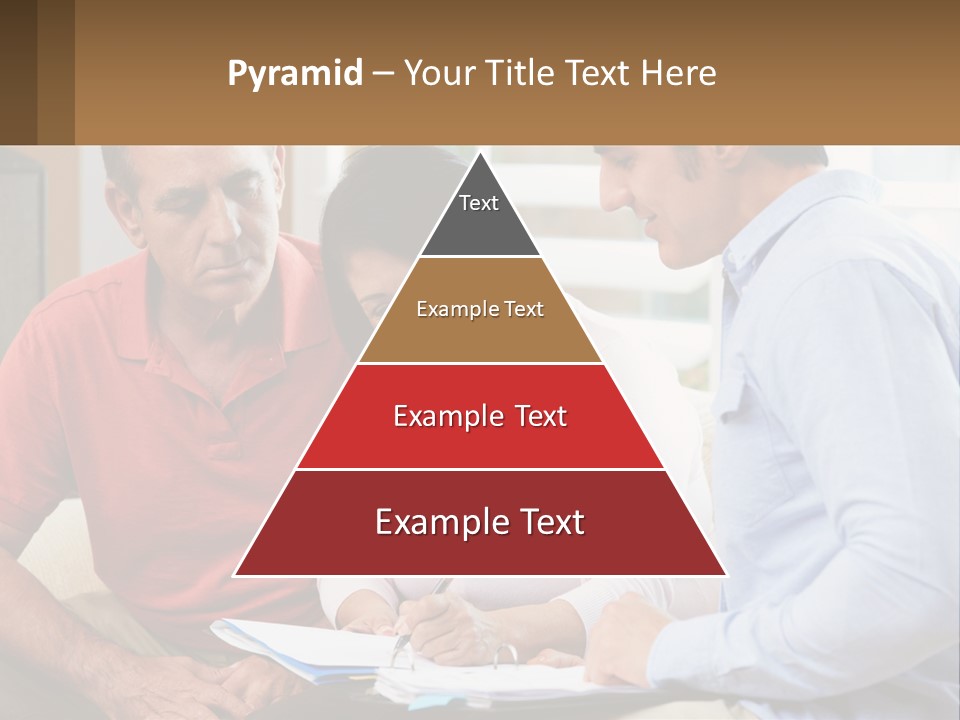 A Man And A Woman Looking At A Piece Of Paper PowerPoint Template