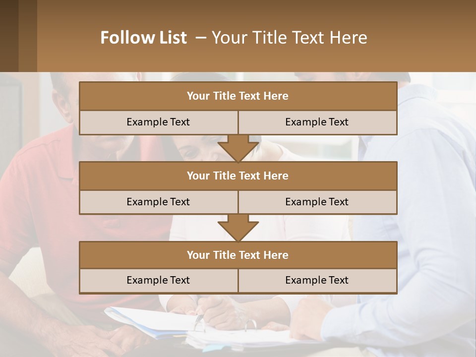 A Man And A Woman Looking At A Piece Of Paper PowerPoint Template