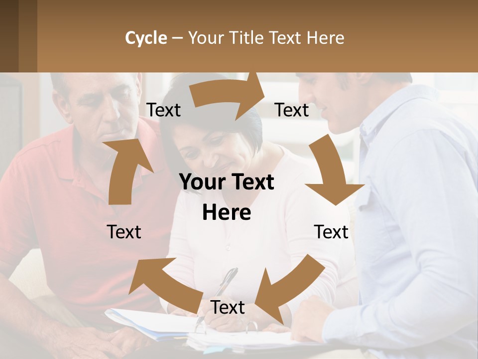 A Man And A Woman Looking At A Piece Of Paper PowerPoint Template