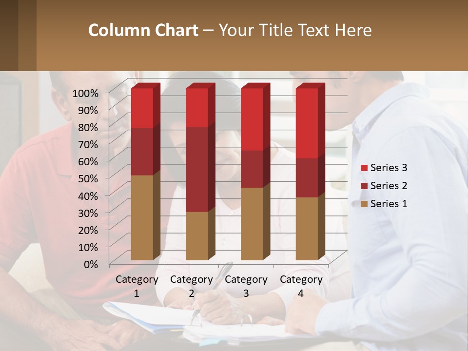A Man And A Woman Looking At A Piece Of Paper PowerPoint Template